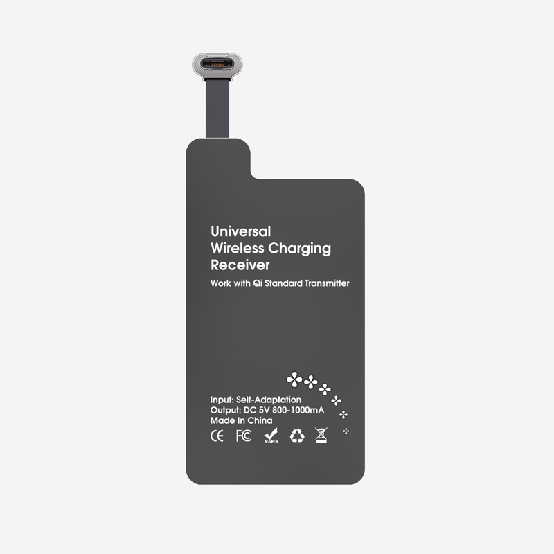 Type C Top-Left/Bottom-Right Side Qi Wireless Charging Receiver 5W for USB C Phones - Model 2C