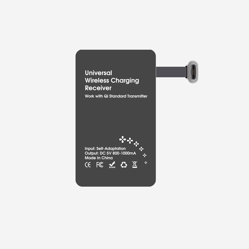 Type C Left-Bottom/Right-Top Side Qi Wireless Charger Receiver 5W for USB C Phones - Model 5C