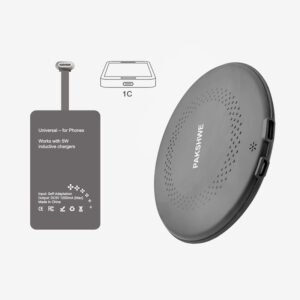 Pakshwe #1C 5W Wireless Charging Kit for USB-C Phones - Black