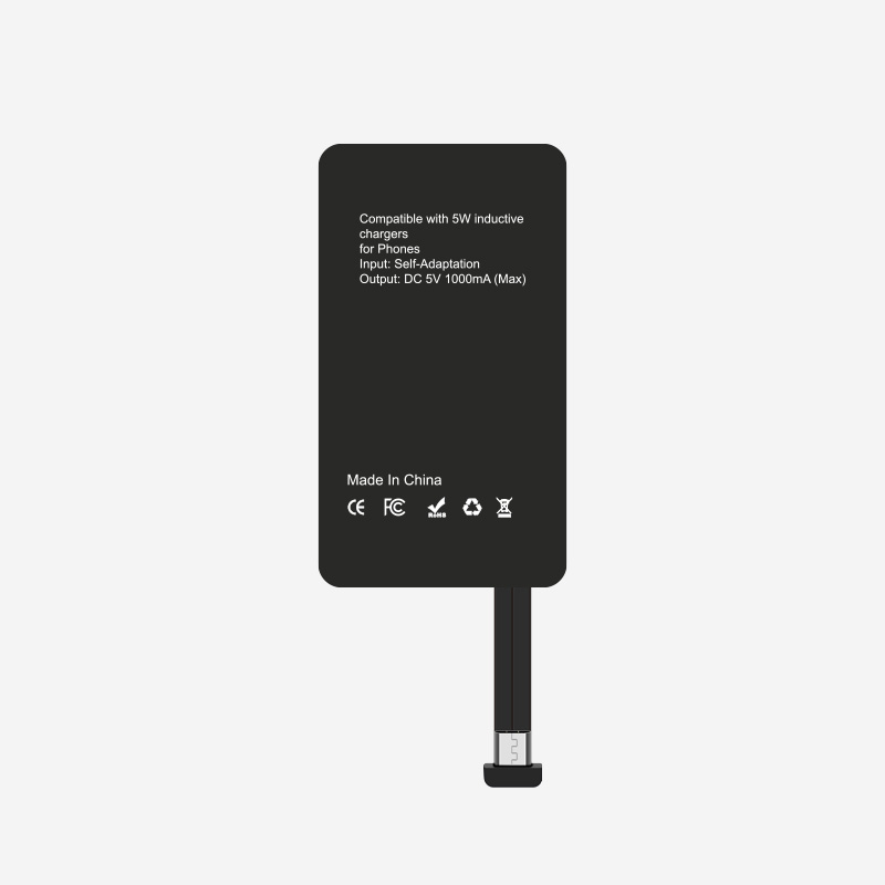 #2A Micro USB Wireless Charging Receiver for Phones - Back