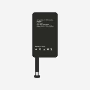 #3A 5W Wireless Charging Receiver for Phones - Micro USB (Narrow Side Up), Top-Right/Bottom-Left Ports
