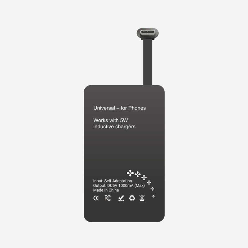 #3C USB-C Wireless Charging Receiver for Phones - Back