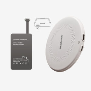 Pakshwe #3C 5W Wireless Charging Kit for USB-C Phones - White