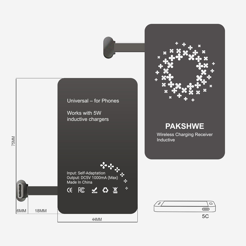 #5C USB-C Wireless Charging Receiver for Phones