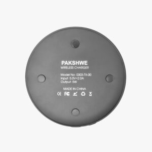 5W Wireless Charging Pad with Micro USB & USB-C Ports for Phones - Anti-Slip Design (Black)